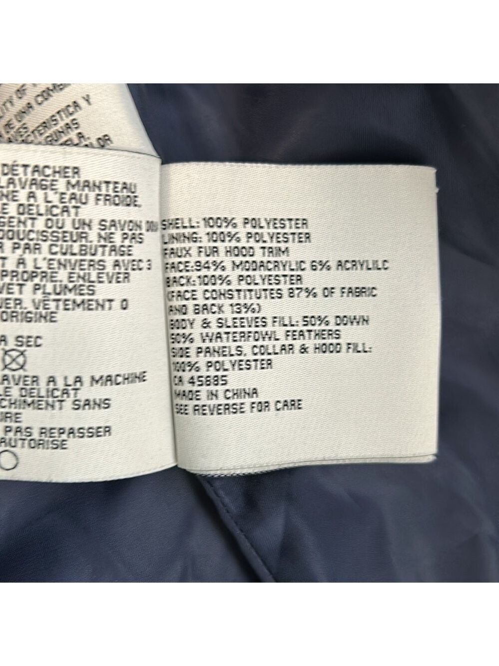 Anne Klein Winter Down Filled Classic Minimalist Puffer Jacket Coat Medium - Picture 7 of 15